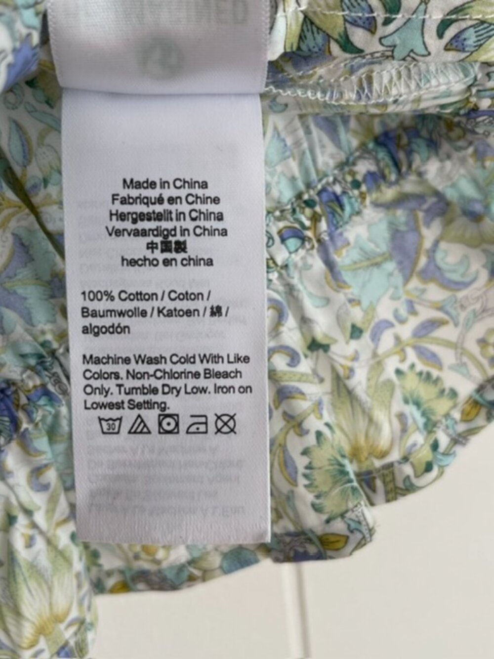 J.Crew Liberty Fabric Floral Tie Strap Tank XL 100% Cotton - Picture 6 of 7